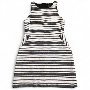 Banana Republic Black and White Striped Mini Dress
